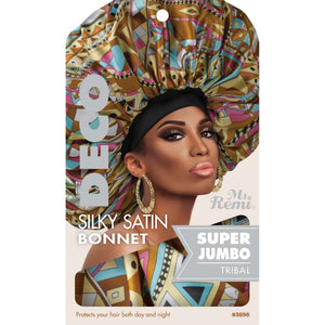 
                  
                    Load image into Gallery viewer, Ms. Remi Deco Silky Satin Bonnet X-Jumbo Assorted Color Bonnets Ms. Remi Tribal  
                  
                