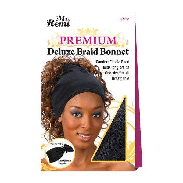 Ms. Remi Deluxe Braid Bonnet Black Bonnets Ms. Remi   