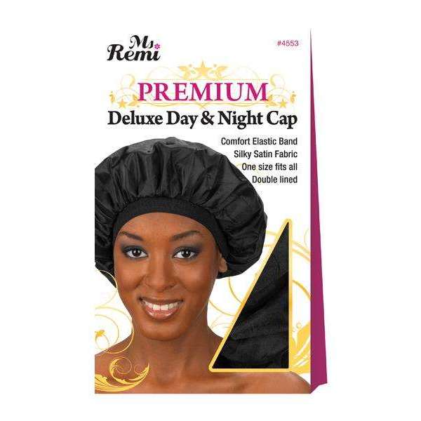 Ms. Remi Deluxe Day And Night Cap Black Bonnets Ms. Remi   
