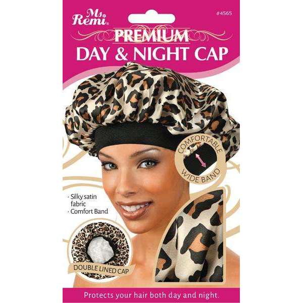 Ms. Remi Premium Day And Night Cap XL Leopard Bonnets Ms. Remi   
