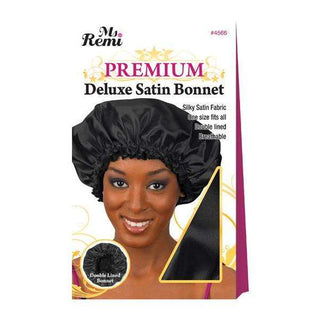 Ms. Remi Deluxe Satin Bonnet Black