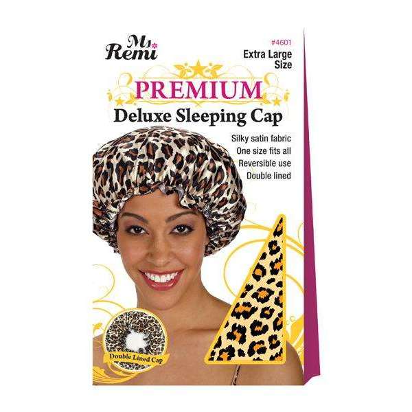 Ms. Remi Deluxe Sleeping Cap Xl Leopard Bonnets Ms. Remi   