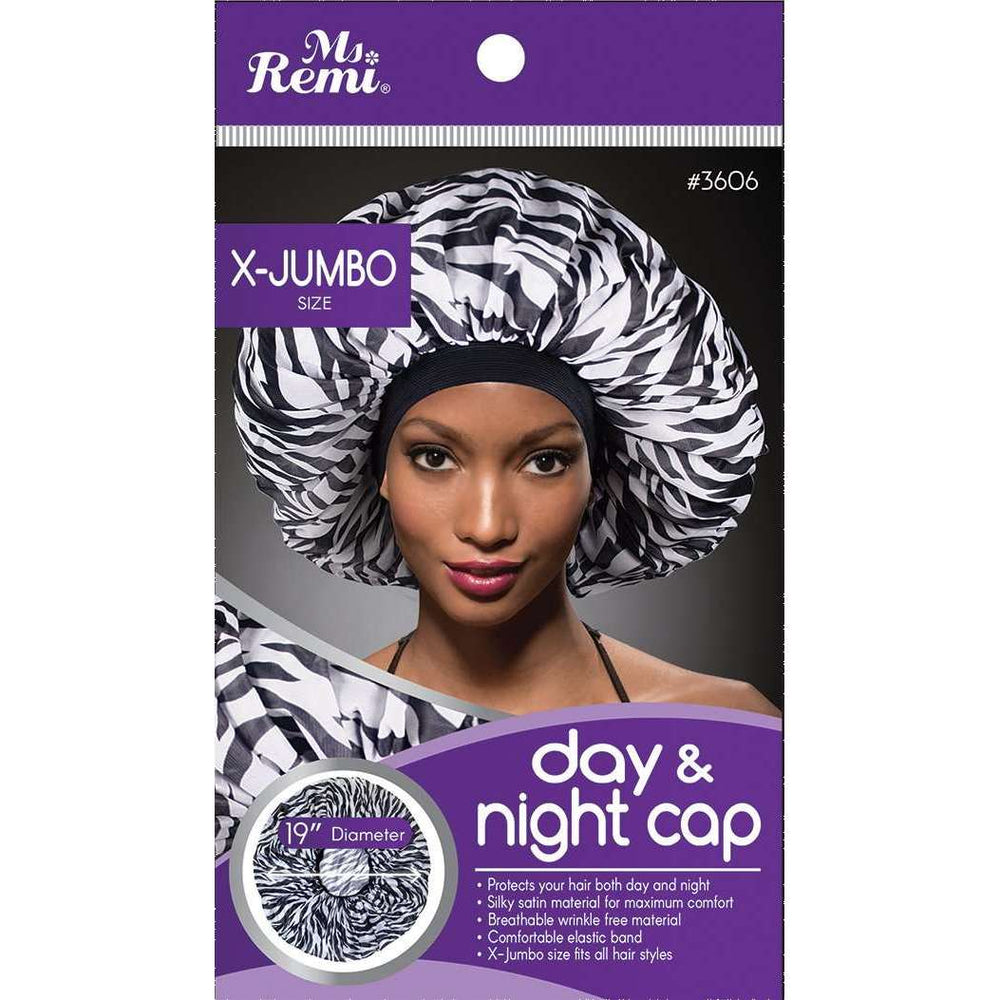Ms. Remi Extra Jumbo Day & Night Cap Zebra Hair Care Wraps Ms. Remi   