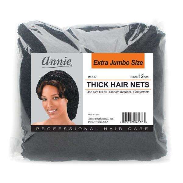 Ms. Remi Extra Jumbo Thick Hair Net X-Jumbo 12ct Black Hair Nets Ms. Remi   