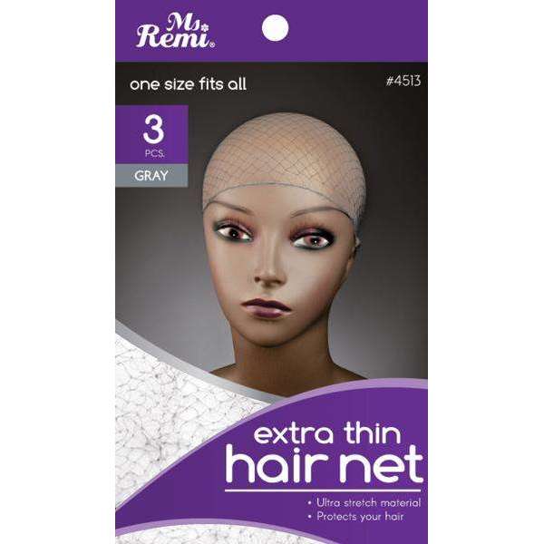 Ms. Remi Extra Thin Net 3Pc Gray Hair Nets Ms. Remi   
