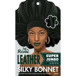 
                  
                    Load image into Gallery viewer, Ms. Remi Leather Silky Bonnet, X-Jumbo, Asst Color Hair Care Wraps Ms. Remi Green  
                  
                