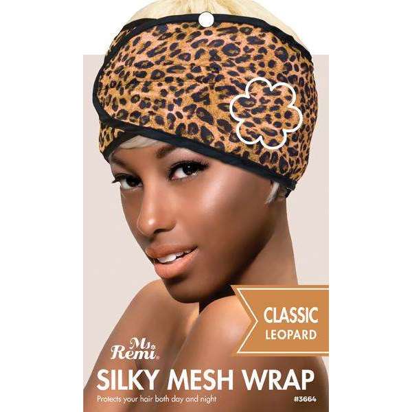 Ms. Remi Leopard Silky Mesh Wrap, Classic Leopard Hair Care Wraps Ms. Remi   