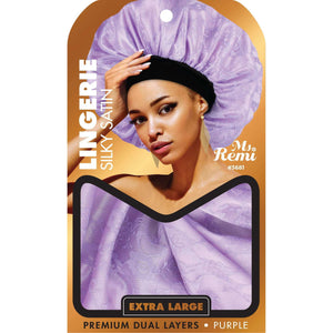 
                  
                    Load image into Gallery viewer, Ms. Remi Lingerie Silky Bonnet XL Assorted Color Bonnets Ms. Remi Purple  
                  
                