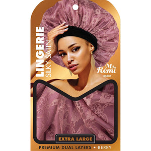 Ms. Remi Lingerie Silky Bonnet XL Assorted Color Bonnets Ms. Remi Berry  