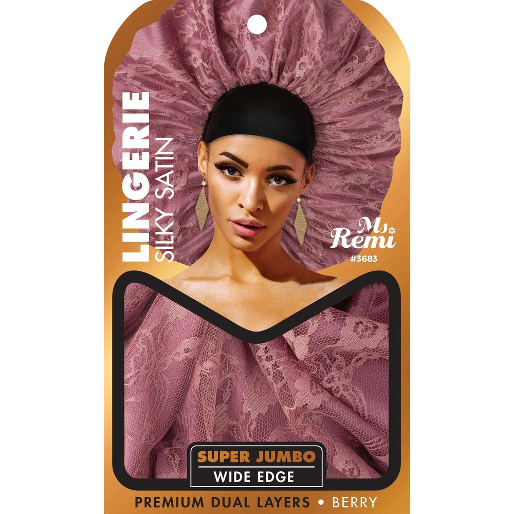 
                  
                    Load image into Gallery viewer, Ms. Remi Lingerie Wide Edge Silky Bonnet X Jumbo Assorted Color Bonnets Ms. Remi Berry  
                  
                