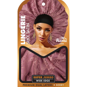 
                  
                    Load image into Gallery viewer, Ms. Remi Lingerie Wide Edge Silky Bonnet X Jumbo Assorted Color Bonnets Ms. Remi Berry  
                  
                