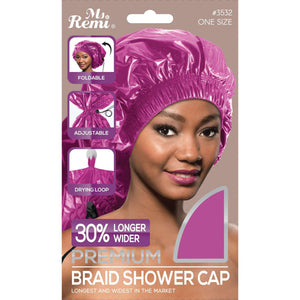 Annie International:Ms. Remi Max Jumbo Braid Shower Cap Pink