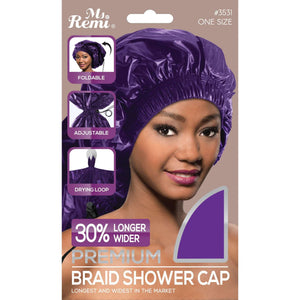 Annie International:Ms. Remi Max Jumbo Braid Shower Cap Purple