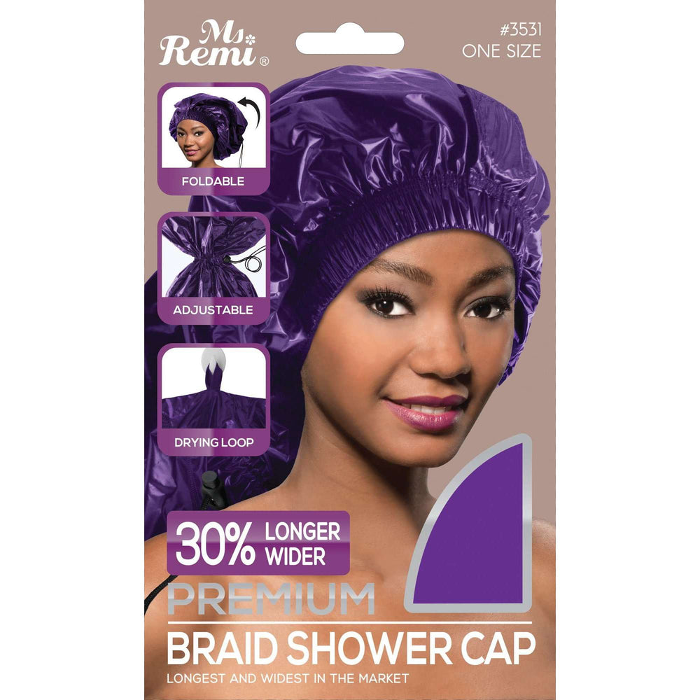 Ms. Remi Max Jumbo Braid Shower Cap Purple