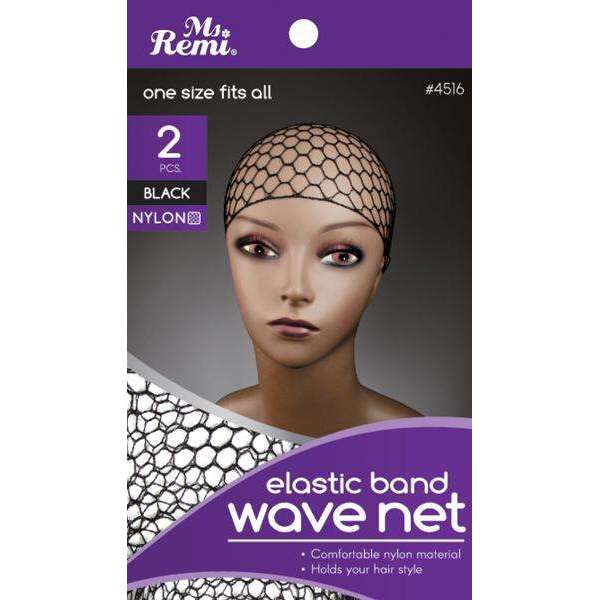Ms. Remi Nylon Wave Net 2Pc Black Hair Nets Ms. Remi   