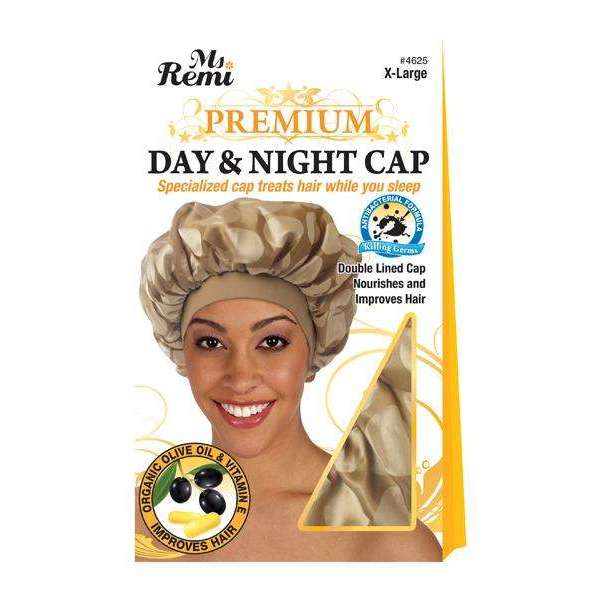 Ms. Remi Premium Day And Night Cap Xl Gold Dot Pattern Bonnets Ms. Remi   