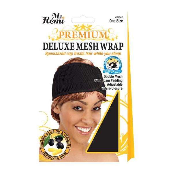 Ms. Remi Premium Deluxe Mesh Wrap Xl Black Hair Care Wraps Ms. Remi   