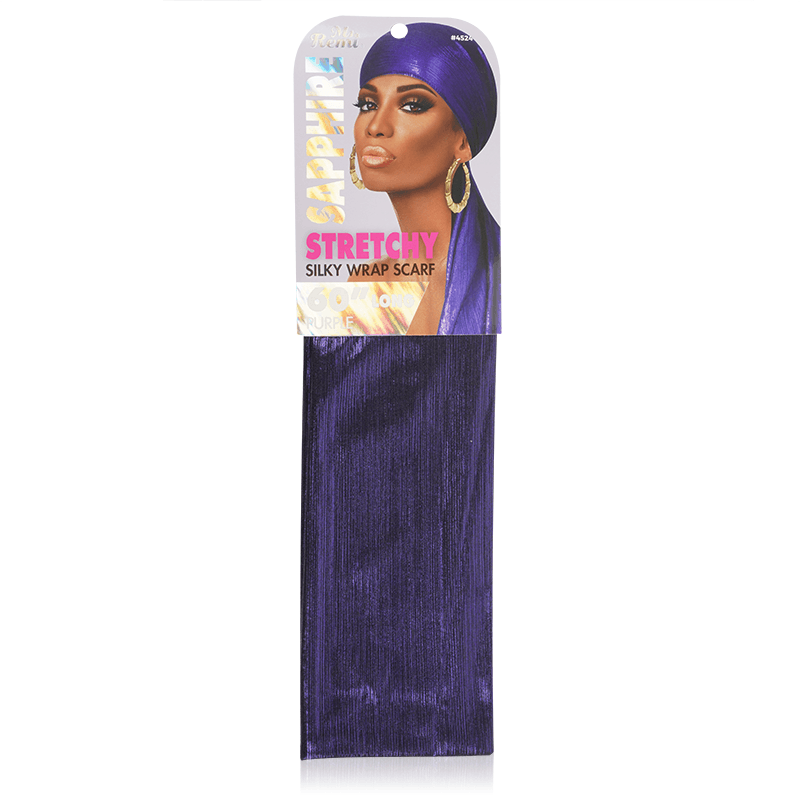 Ms. Remi Sapphire Wrap Scarf 60" Long Assorted Colors Scarves Ms. Remi Purple  