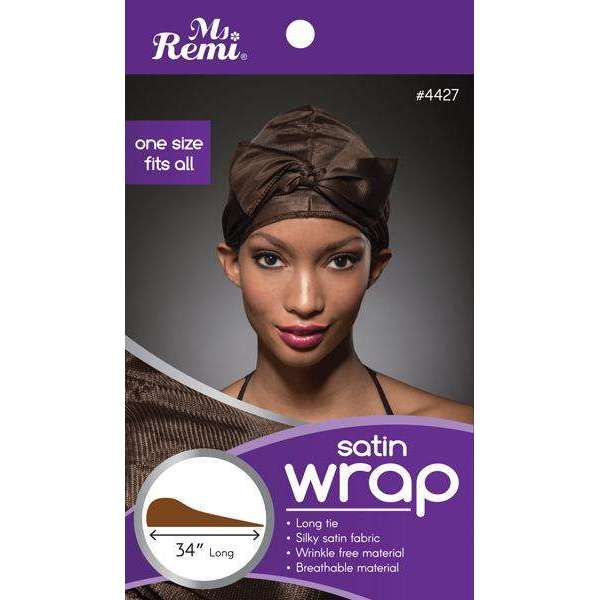 Ms. Remi Satin Wrap Asst Color Hair Care Wraps Ms. Remi Brown  