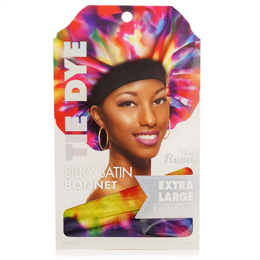 Ms. Remi Silky Satin Tie Dye Bonnet XL Assorted Bonnets Ms. Remi   