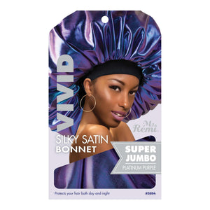 
                  
                    Load image into Gallery viewer, Ms. Remi Silky Satin Vivid Bonnet X-Jumbo Platinum, Assorted Bonnets Ms. Remi Purple  
                  
                