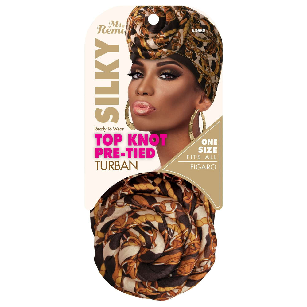 
                  
                    갤러리 뷰어에 이미지 로드, Ms. Remi Silky Top Knot Pre-Tied Turban Assorted Colors Turbans Ms. Remi Figaro  
                  
                