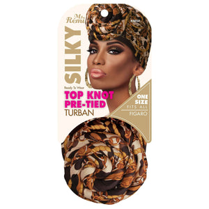
                  
                    Load image into Gallery viewer, Ms. Remi Silky Top Knot Pre-Tied Turban Assorted Colors Turbans Ms. Remi Figaro  
                  
                