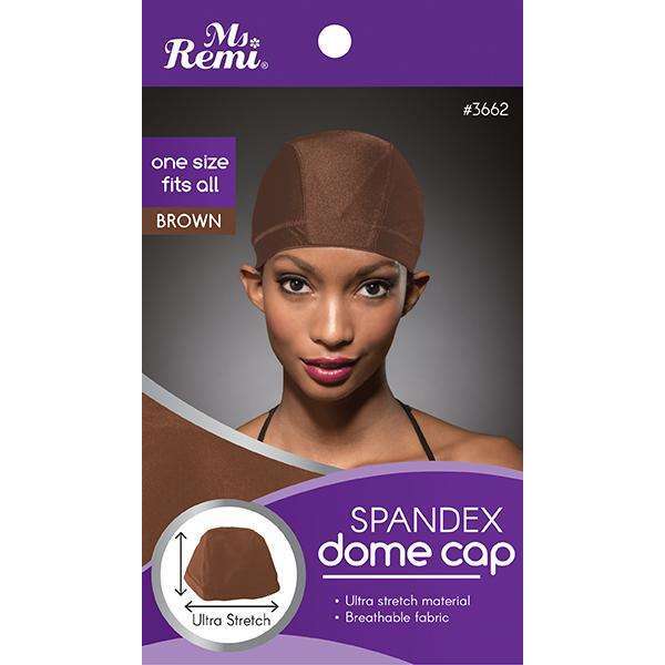Ms. Remi SPANDEX Dome Cap - #3662 Brown