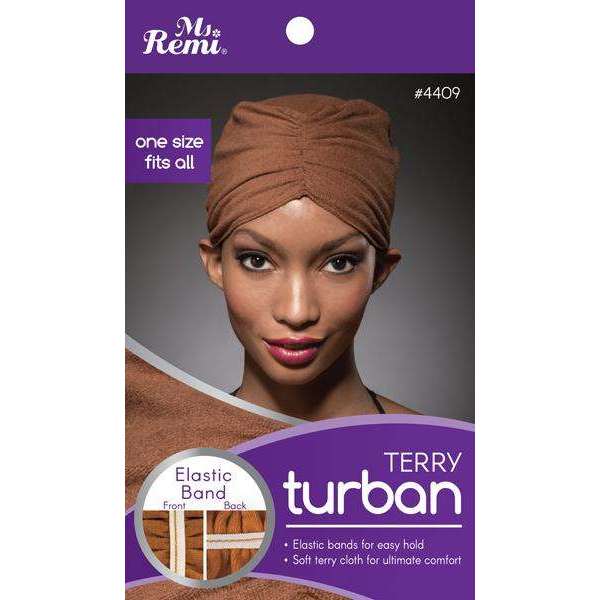 Ms. Remi Terry Turban Asst Color Turbans Ms. Remi Brown  