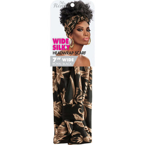 
                  
                    Load image into Gallery viewer, Ms. Remi Wide Silky Headwrap Scarf Assorted Scarves Ms. Remi Royal Black  
                  
                
