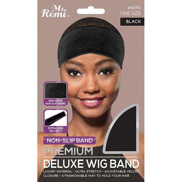 Ms. Remi PREMIUM Deluxe Non-Slip Wig Band - #4694 Black