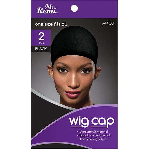 Ms. Remi Wig Cap 2Pc Black