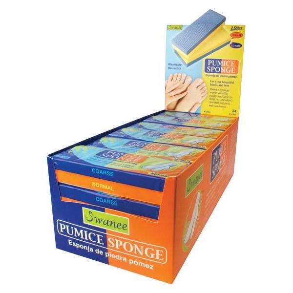 Swanee Pumice Sponge #5394 – Coarse & Normal Dual Grit, Yellow