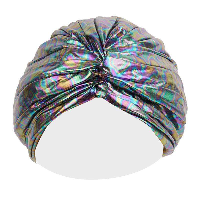 
                  
                    Load image into Gallery viewer, Ms. Remi Vivid Top Knot Pre-Tied Turban Platinum Leopard Turban Ms. Remi   
                  
                